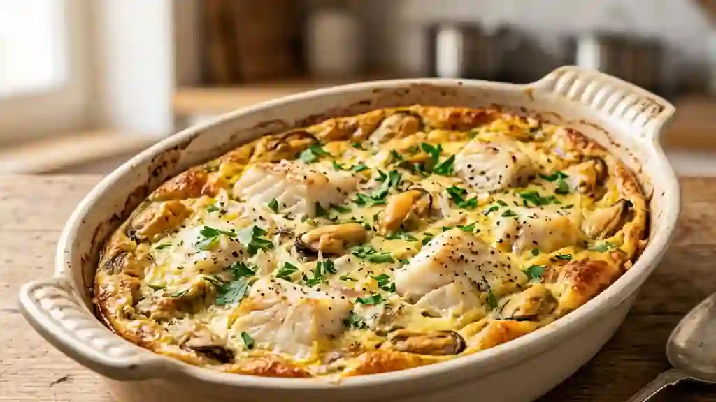 Clafoutis marin fondant au cidre brut - Photo de présentation
