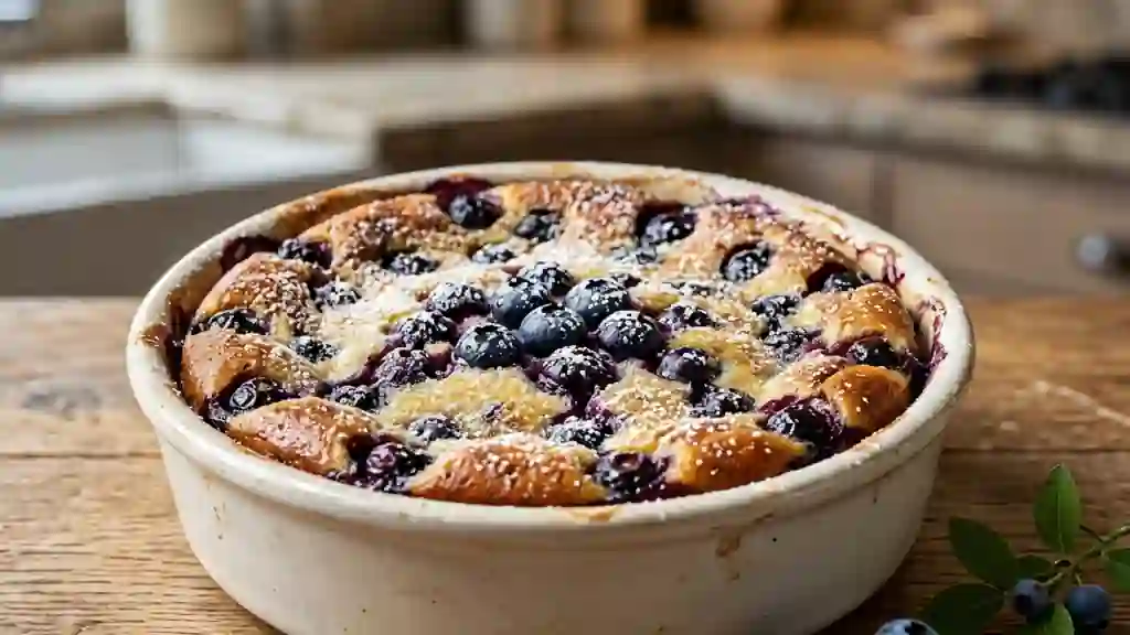 Clafoutis aux myrtilles moelleux et vanillé - Photo de présentation