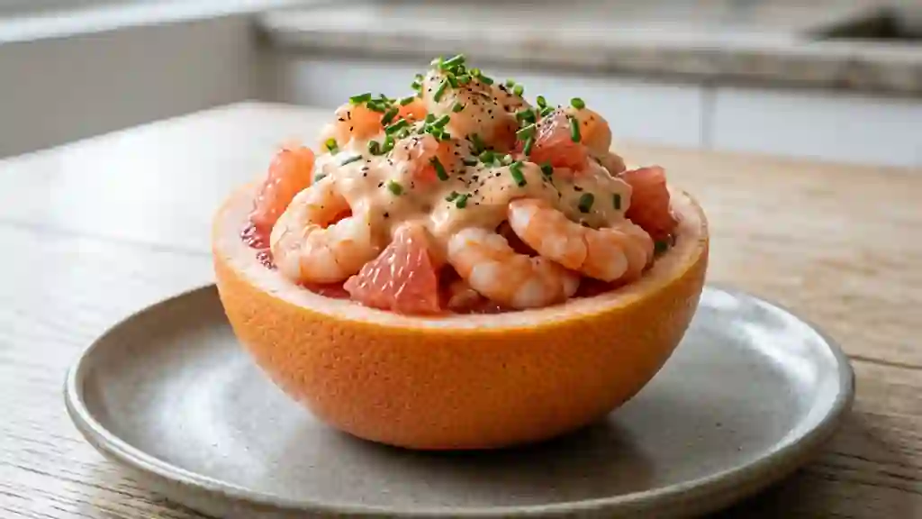 Crevettes Fondantes en Coque de Pamplemousse - Photo de présentation