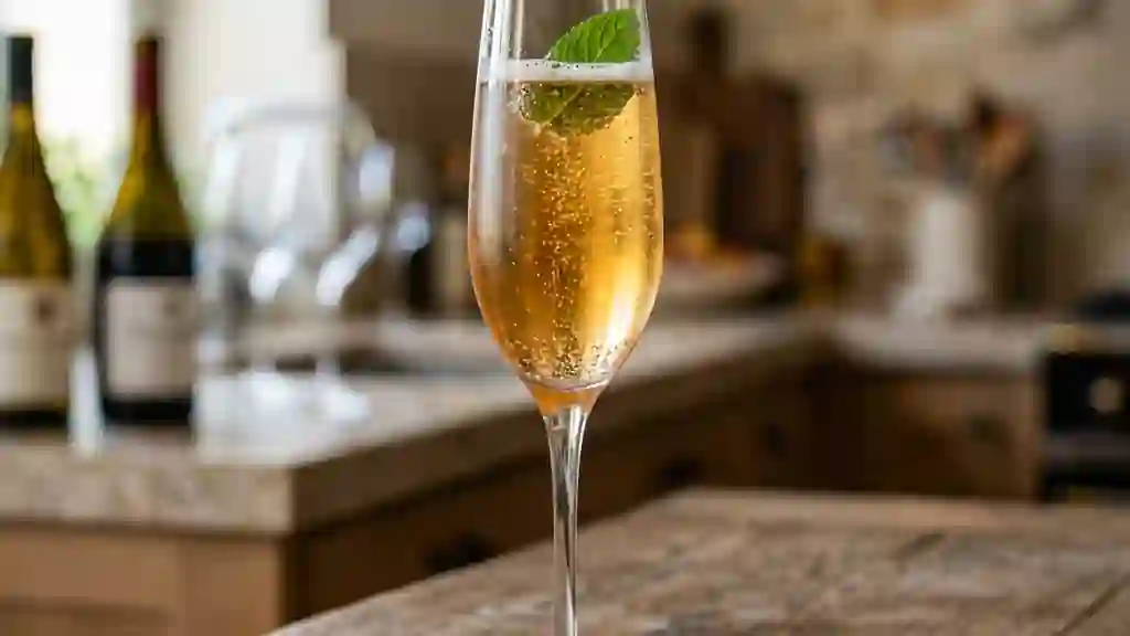 Cocktail Champagne Passion et Menthe Fraîche - Photo de présentation