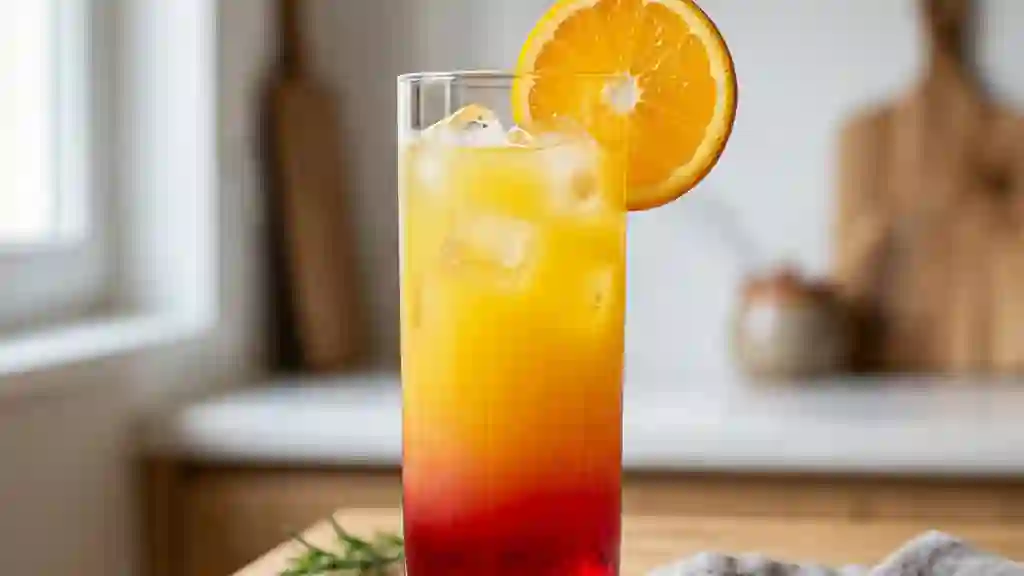 Cocktail Orange Grenadine Givré et Fruité - Photo de présentation