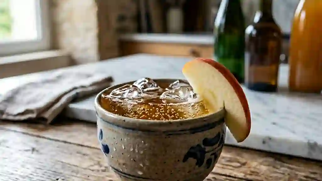 Cocktail normand givré au cidre et calvados - Photo de présentation