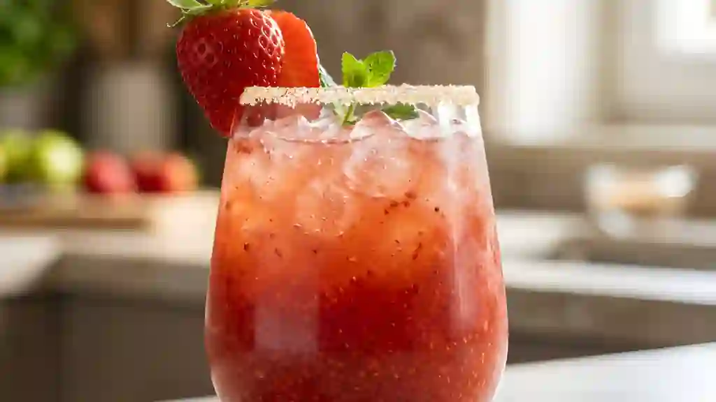Cocktail Muscat Fraise Givré - Photo de présentation