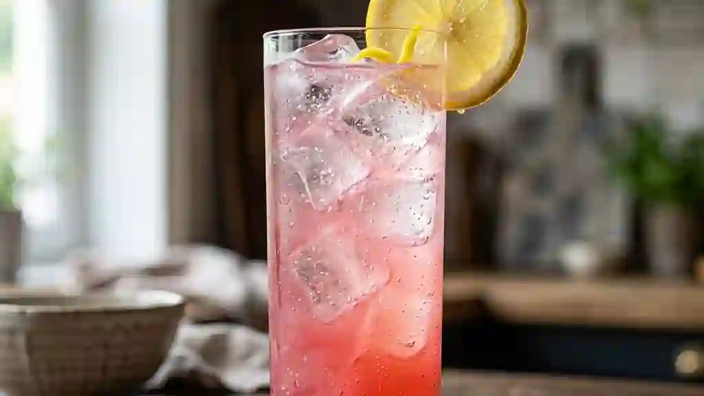 Cocktail rose givré aux agrumes - Photo de présentation