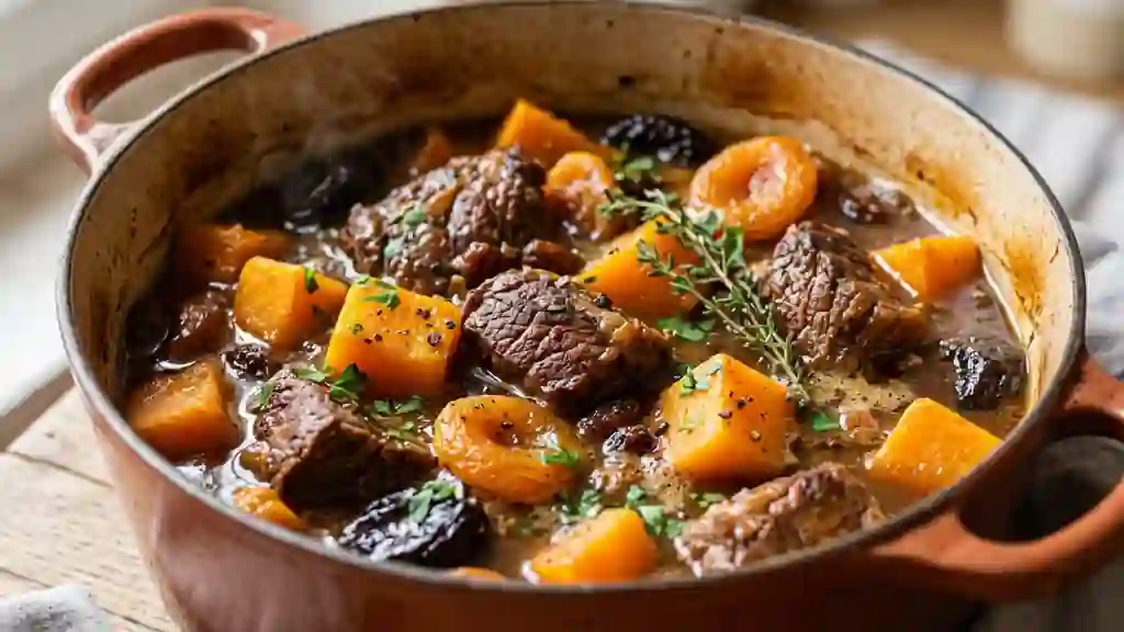 Bœuf mijoté au potiron et fruits séchés - Photo de présentation
