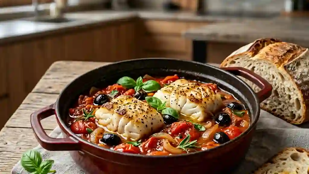 Cocotte de morue fondante à l'italienne - Photo de présentation