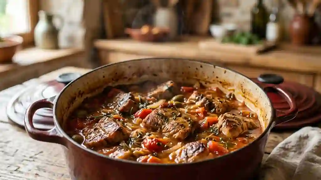 Cocotte de porc fondante à la provençale - Photo de présentation