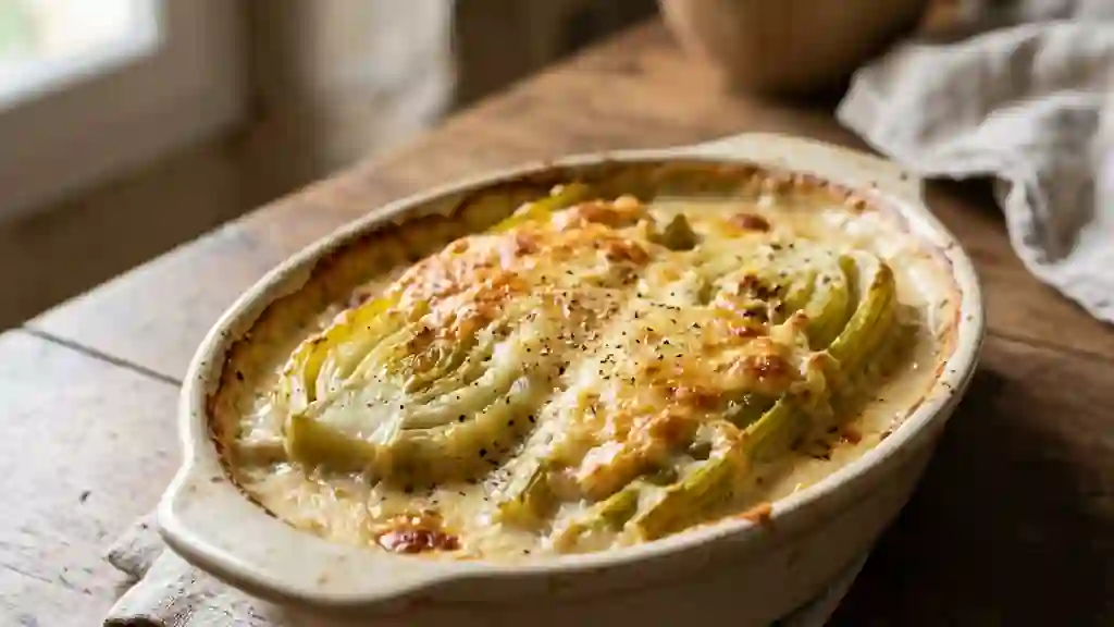 Cœurs de céleri gratinés et béchamel soyeuse - Photo de présentation