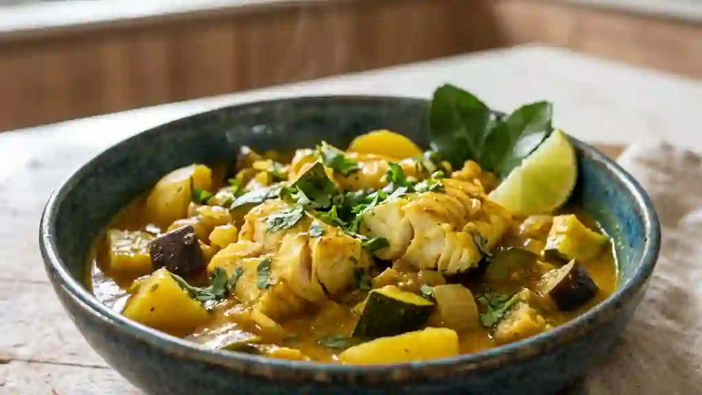 Colombo de poisson fondant et coco - Photo de présentation