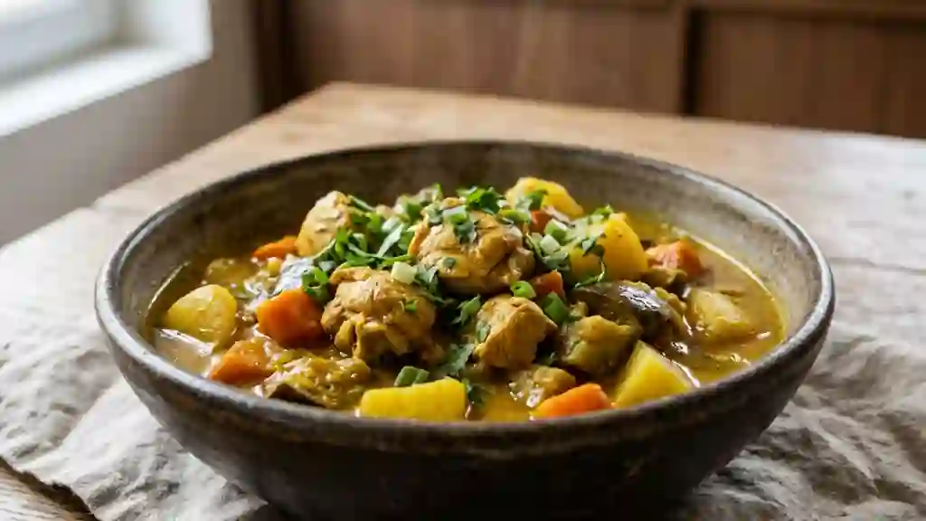 Colombo de poulet fondant au lait de coco - Photo de présentation