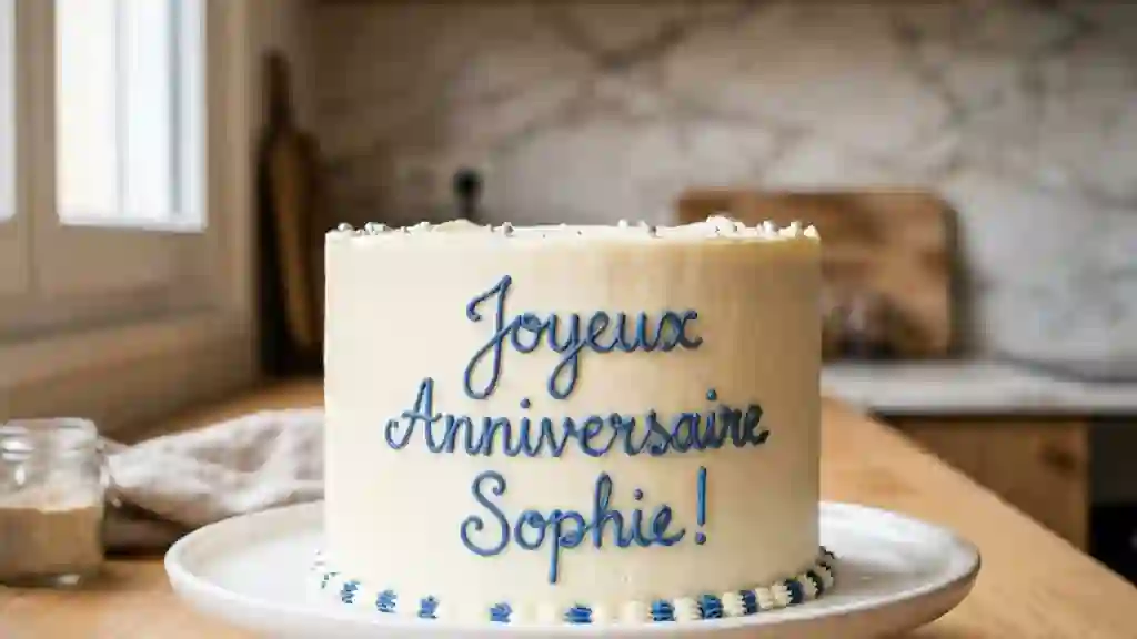 Écriture soyeuse à la crème au beurre - Photo de présentation