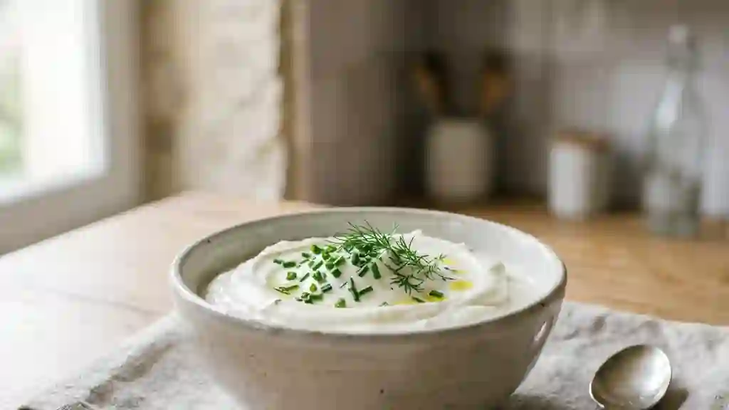 Fromage blanc crémeux et frais - Photo de présentation
