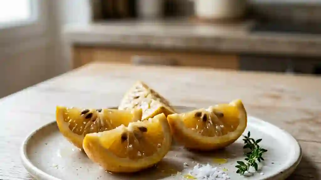 Citrons confits au sel intenses et fondants - Photo de présentation