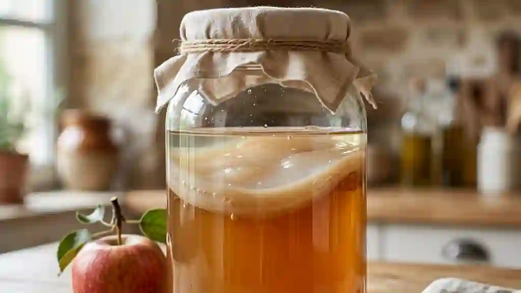 Mère de vinaigre gélatineuse et acidulée - Photo de présentation