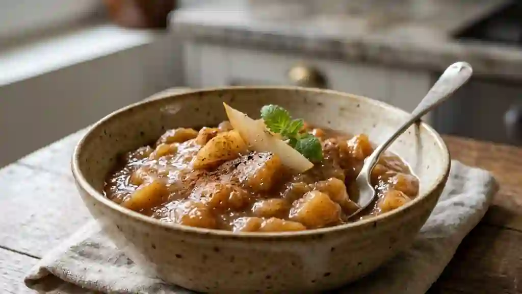 Poires fondantes infusées à la cannelle et vanille - Photo de présentation
