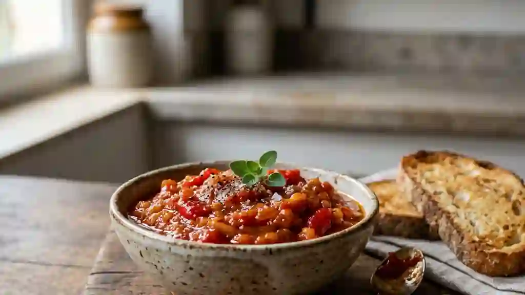 Compotée de poivrons fondante et acidulée - Photo de présentation