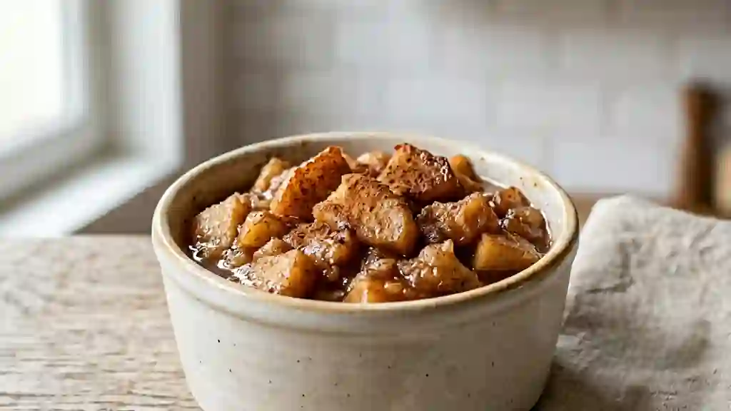 Pommes confites au four à la cannelle - Photo de présentation