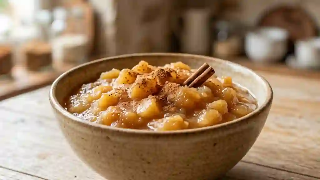 Pommes fondantes à la cannelle sans sucre - Photo de présentation