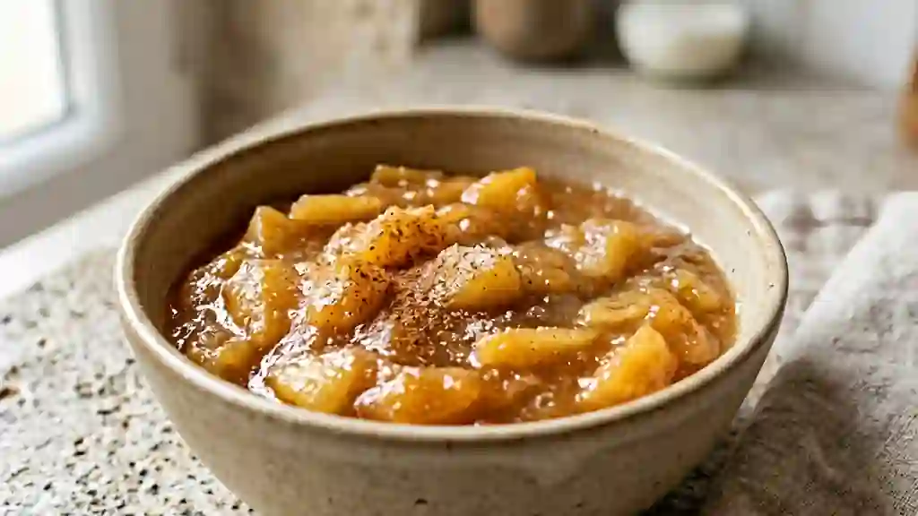 Compote de pommes fondante à la cannelle - Photo de présentation
