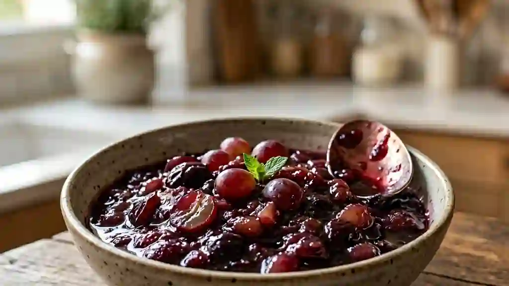 Compote de raisins fondante et acidulée - Photo de présentation