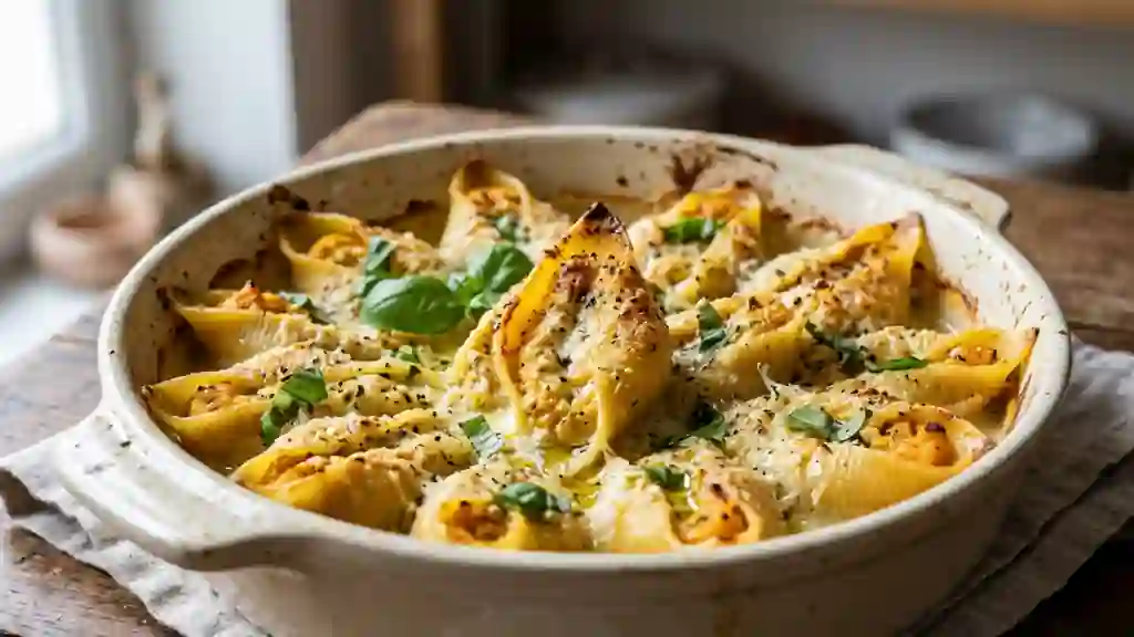 Conchiglioni fondants à la courge et ricotta - Photo de présentation