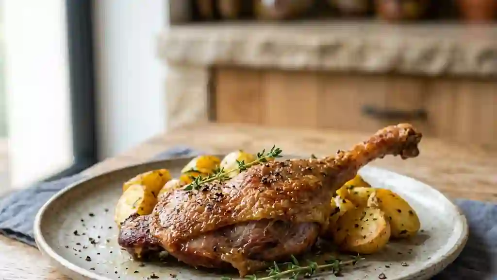 Cuisses de Canard Confites au Thym et à l'Ail - Photo de présentation
