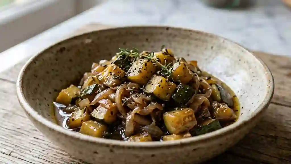 Confit de courgettes fondant au balsamique - Photo de présentation