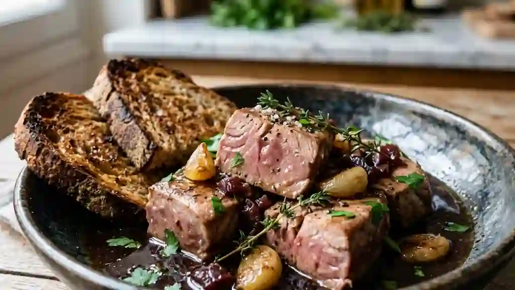 Thon confit à l'ail et au vin rouge - Photo de présentation