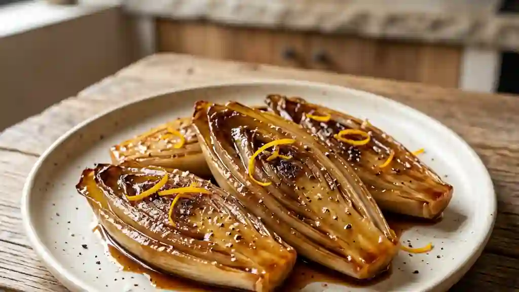 Endives confites au miel et balsamique - Photo de présentation