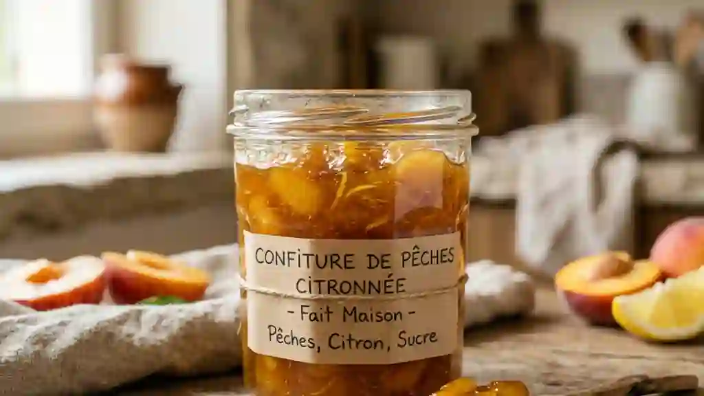 Confiture de Pêches Fondante et Zestes de Citron - Photo de présentation