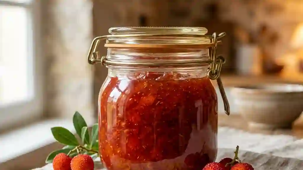 Confiture d'arbouses onctueuse au citron - Photo de présentation