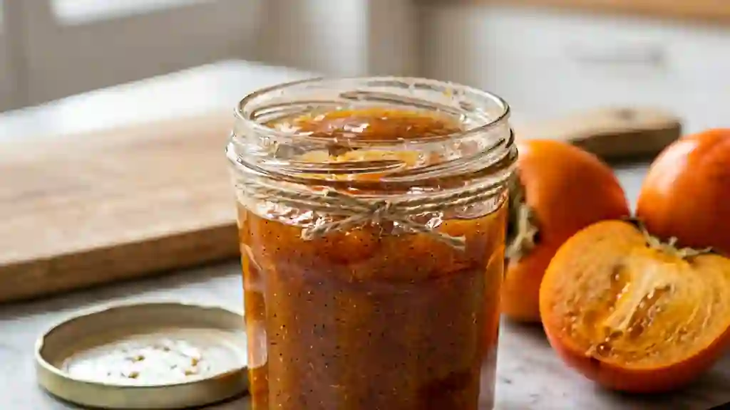 Confiture de kaki onctueuse à la vanille - Photo de présentation
