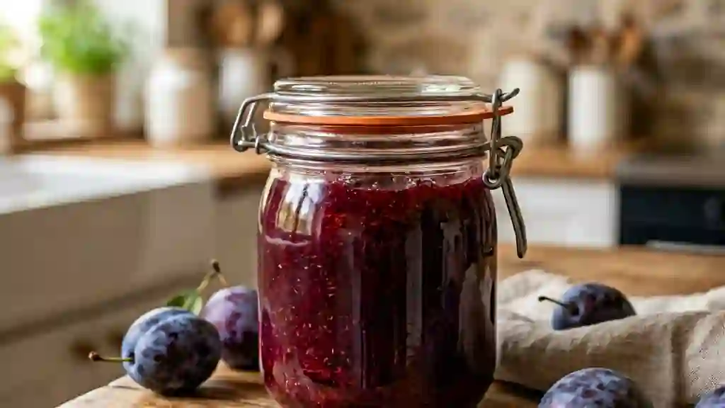 Confiture de quetsches onctueuse et acidulée - Photo de présentation