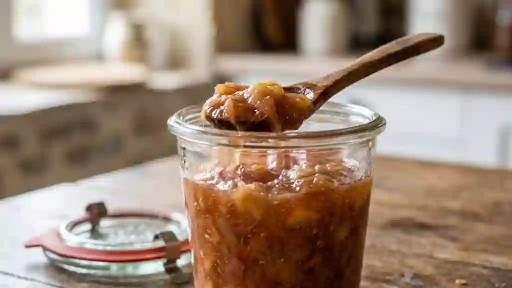Confiture Rhubarbe-Banane Fondante et Vanillée - Photo de présentation