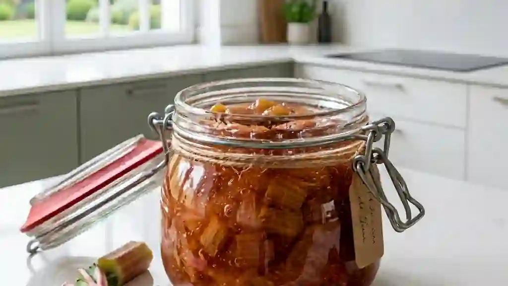 Confiture acidulée rhubarbe et pamplemousse - Photo de présentation