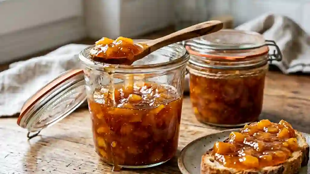 Confiture fondante pêche et melon d'été - Photo de présentation