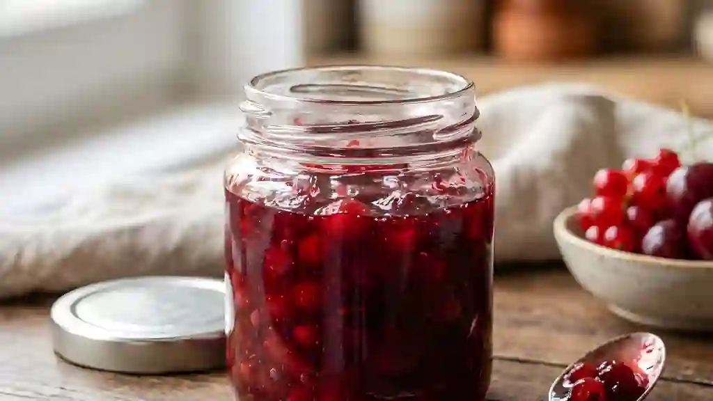 Confiture veloutée groseille et cerise - Photo de présentation