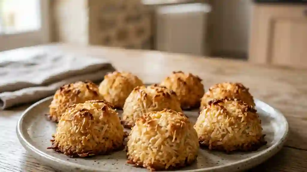 Rochers coco au miel fondants et dorés - Photo de présentation