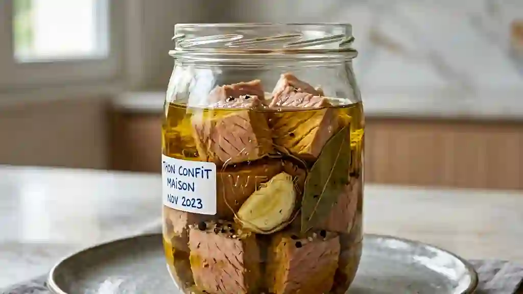 Thon fondant confit à l'huile et aromates - Photo de présentation