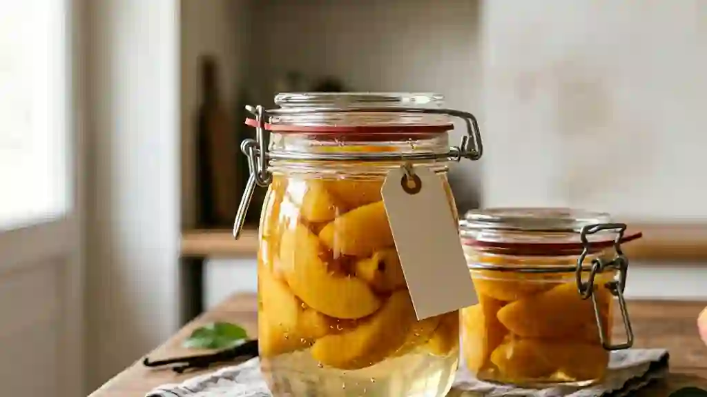 Pêches au sirop fondantes et parfumées - Photo de présentation