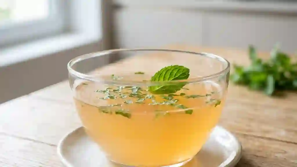 Consommé de melon frappé à la menthe - Photo de présentation