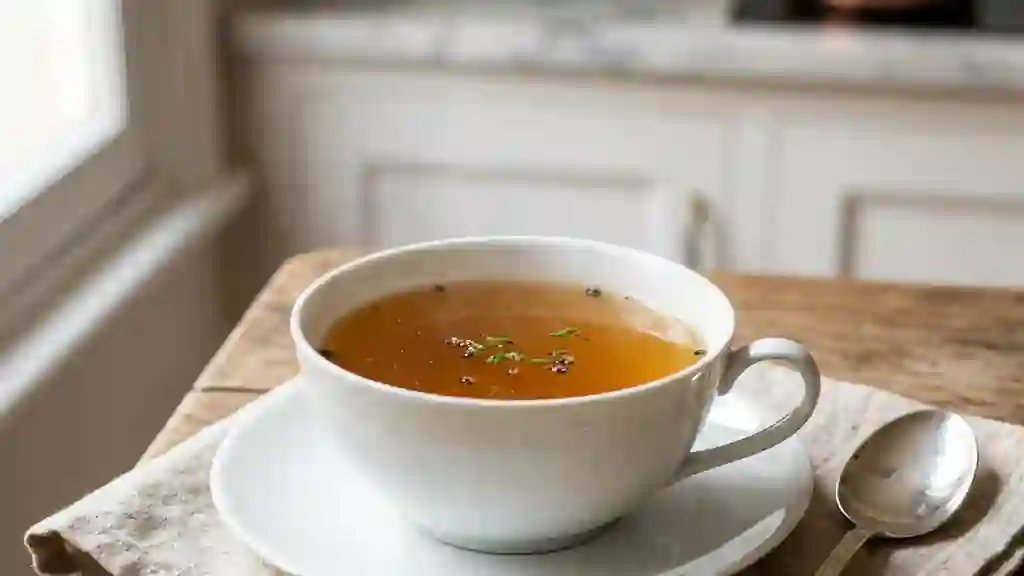 Consommé au Xérès cristallin et boisé - Photo de présentation