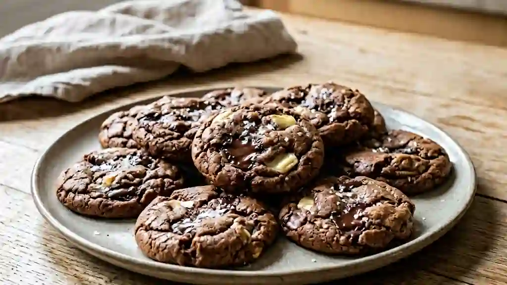 Cookies double chocolat au cœur fondant - Photo de présentation
