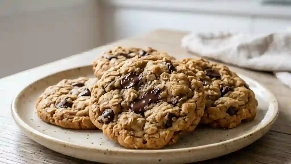 Cookies fondants chocolat et avoine light - Photo de présentation