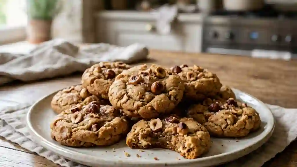 Cookies fondants aux éclats de noisettes - Photo de présentation