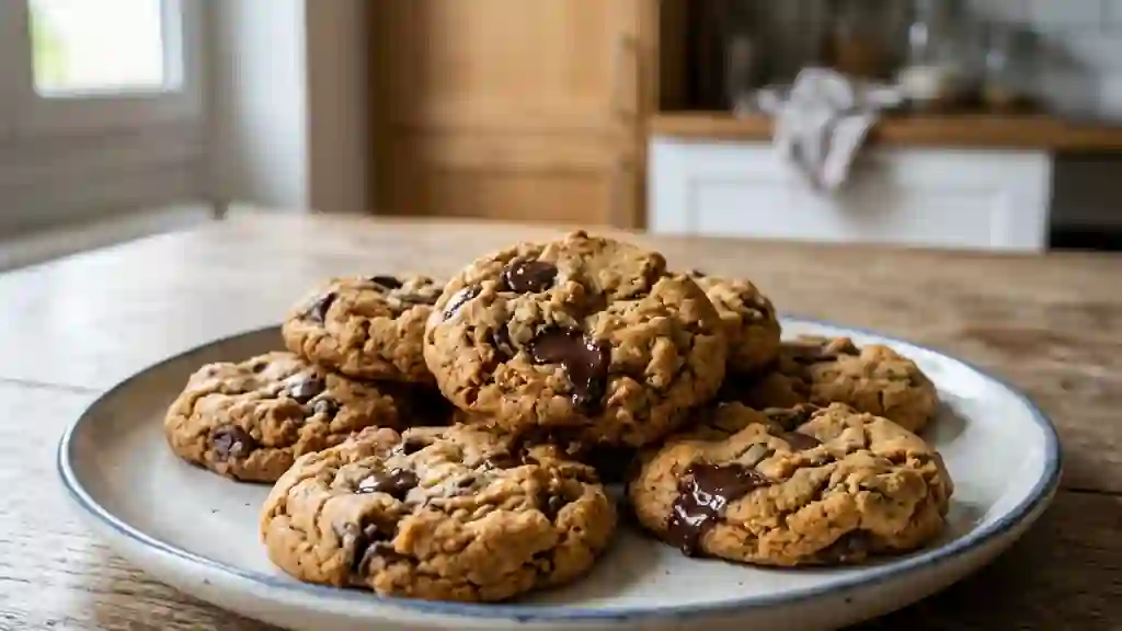 Cookies fondants beurre de cacahuète et chocolat - Photo de présentation