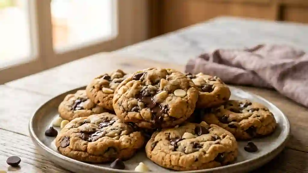 Cookies fondants au duo de chocolats - Photo de présentation