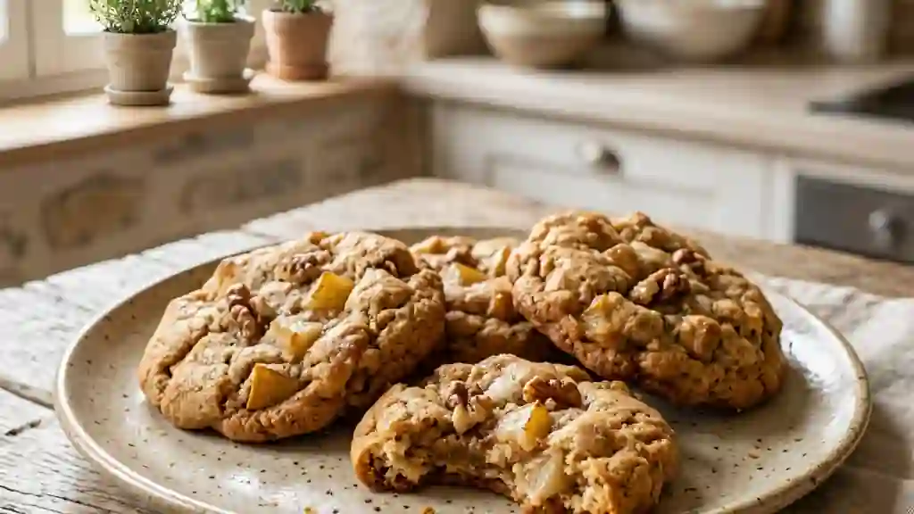 Cookies moelleux poire et éclats de noix - Photo de présentation