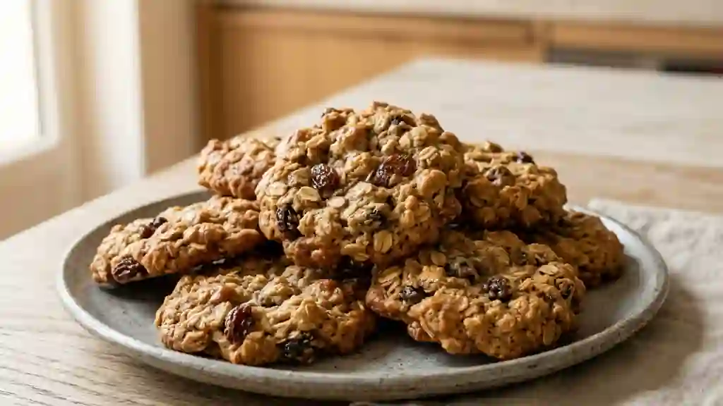 Cookies rustiques avoine et raisins - Photo de présentation
