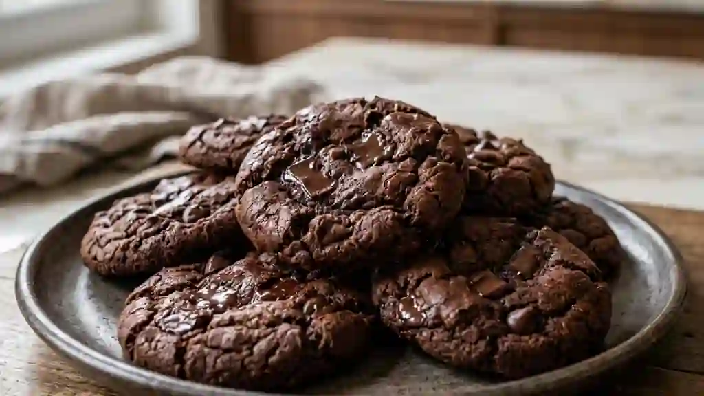 Cookies double chocolat fondants - Photo de présentation